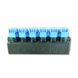 Barraje Premoldeado para Baja Tension  Sumergible 500A  6 Puertos Juego x 1 Tapa Azul 6 AWG-500KCMIL GPRT-500-6P/ CF9289-000