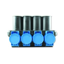 Barraje Premoldeado para Baja Tension Sumergible 500A  4 Puertos Juego x 1 Tapa azul 6 AWG-500 KCMIL GPRT-500-4P/ CF9287-000