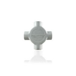 Caja Redonda GUA Redonda Forma X de 1 Pulgada con Tapa Roscada 3 Pulgadas  GUAX36 ALUM
