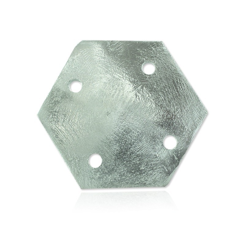 Base Metalica para Punta Captadora Horizontal de D 100 mm M8 HEXAGONAL   297015N