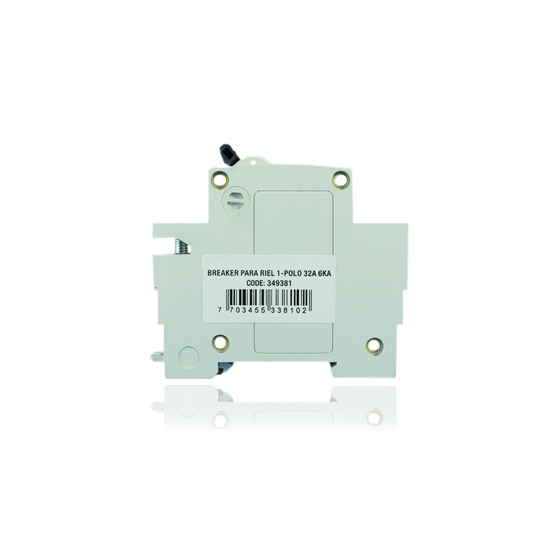 Breaker de Riel  Monopolar  1 X 32 AMP  6 KA Proteccion Termomagnetica PT349381
