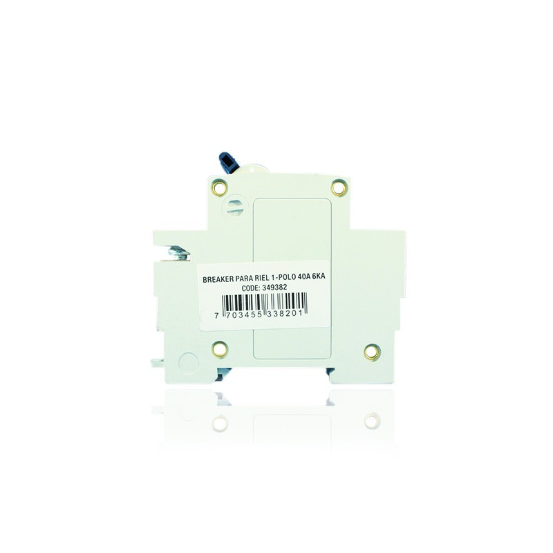 Breaker de Riel  Monopolar  1 X 40 AMP  6 KA Proteccion Termomagnetica PT349382