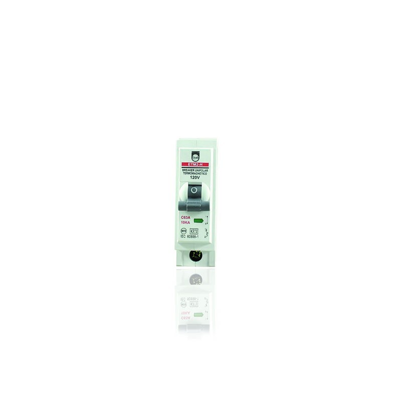 Breaker Enchufable  Monopolar 1 X 63 AMP 10 KA Terminal Cobre Proteccion Termomagnetica PT349325