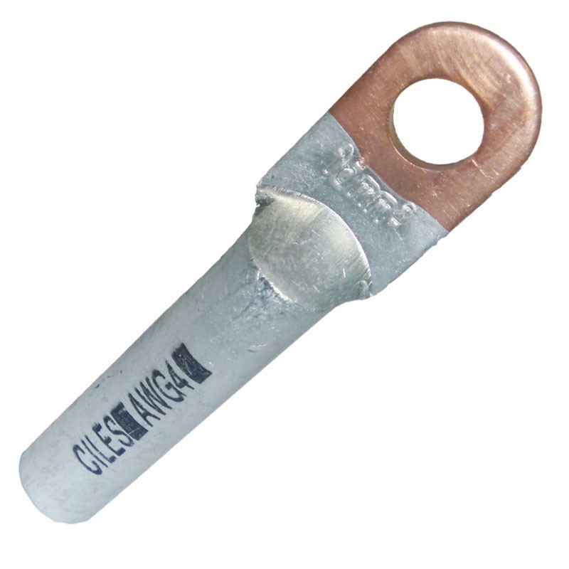 Borna Bimetalica Compresion No 4 Transicion Aluminio a Cobre Barril Largo PT850321