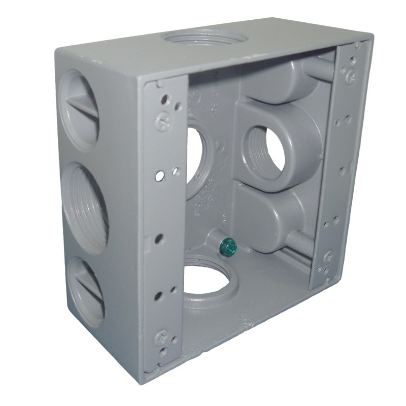 Caja RADWELL Fundicion Aluminio 2400 con salida  1 Pulgada 5 Huecos  TGB1005X