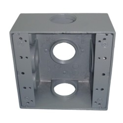 Caja RADWELL Fundicion Aluminio 2400 con salida  1 Pulgada 5 Huecos  TGB1005X