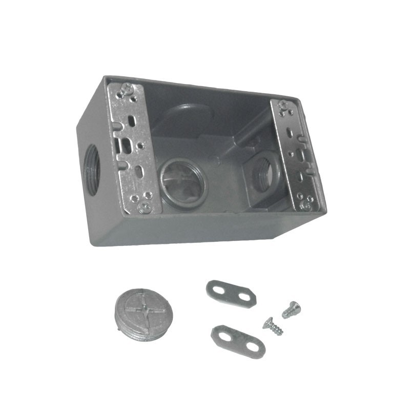Caja Fundicion Aluminio 5800 con salida   3-4 pulgada  3 Huecos