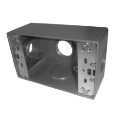 Caja Fundicion Aluminio 5800 con salida   3-4 pulgada  3 Huecos