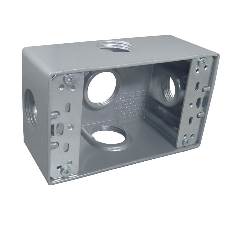 Caja Fundicion Aluminio 5800 con salida   3-4 pulgada  5 Huecos