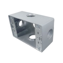 Caja Fundicion Aluminio 5800 con salida   3-4 pulgada  5 Huecos