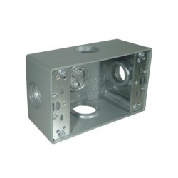 Caja Fundicion Aluminio 5800 con salida   3-4 pulgada  4 Huecos