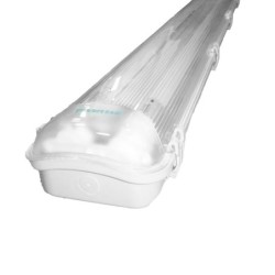Luminaria Led  Hermetica 2X18W 3200lm 6500k Luz Dia  Ensamble 2 Tubos T8 Ambientes Industriales P3764880