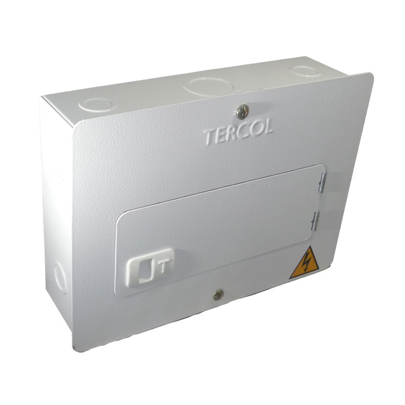 Tablero TERCOL Monofasico Con Puerta 6 Circuitos 75A Blanco   TE6MP