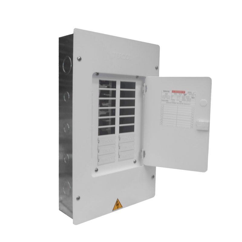 Tablero TERCOL Trifasico Con Puerta 18 Circuitos 125A Galvanizado      TP318-125G