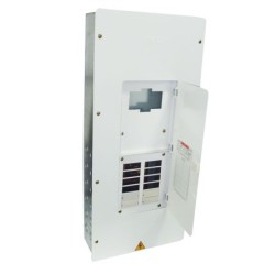 Tablero TERCOL Trifasico Con Puerta Cerrada y Espacio para Totalizador de 12 Circuitos Galvanizado TRP312TG