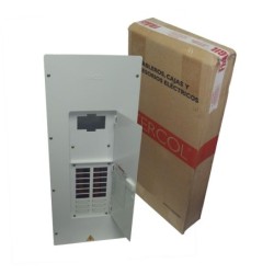 Tablero TERCOL Trifasico Con Puerta Cerrada y Espacio para Totalizador de 18 Circuitos Galvanizado TRP318TG