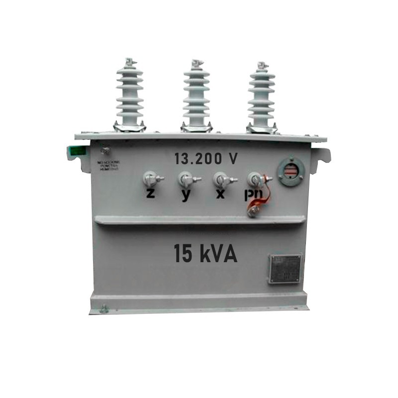 Transformador Trifasico en Aceite de  15 KVA-13.200 v-208-120 v