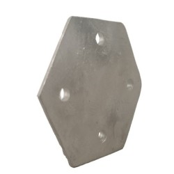 Base Metalica Para Punta Captadora Aluminio Redonda OBO 199DIN