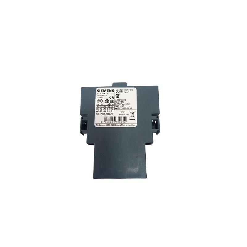 Bloque Siemens De Contactos Para Contador  S0 FRONTAL 1NA  mas  1NC 3RH29211DA20