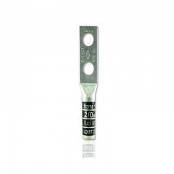 Borna Ponchar calibre   2/0 AWG Estañada Cobre Barril Largo Doble Hueco Ojo 3/8   T11BL2F26