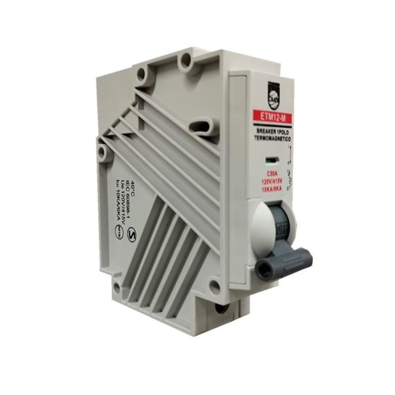 Breaker Enchufable  Monopolar 1 X 50 AMP  6/10 KA Proteccion Termomagnetica  PT349310E
