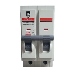 Breaker Enchufable Bipolar 2 X  32 AMP  6/10 KA  Terminal Cobre Proteccion Termomagnetica PT349314E