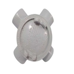 Caja Redonda GUA Forma X   1-2  Pulgada Tapa Rosca 3 Pulgadas Aluminio GUAX16 ALUM