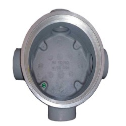 Caja Redonda GUA Forma X  1 1-2 Pulgadas Tapa Rosca 3 Pulgadas     GUAX59