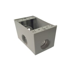 Caja Fundicion Aluminio 5800 con salida  1pulgada  5 Huecos