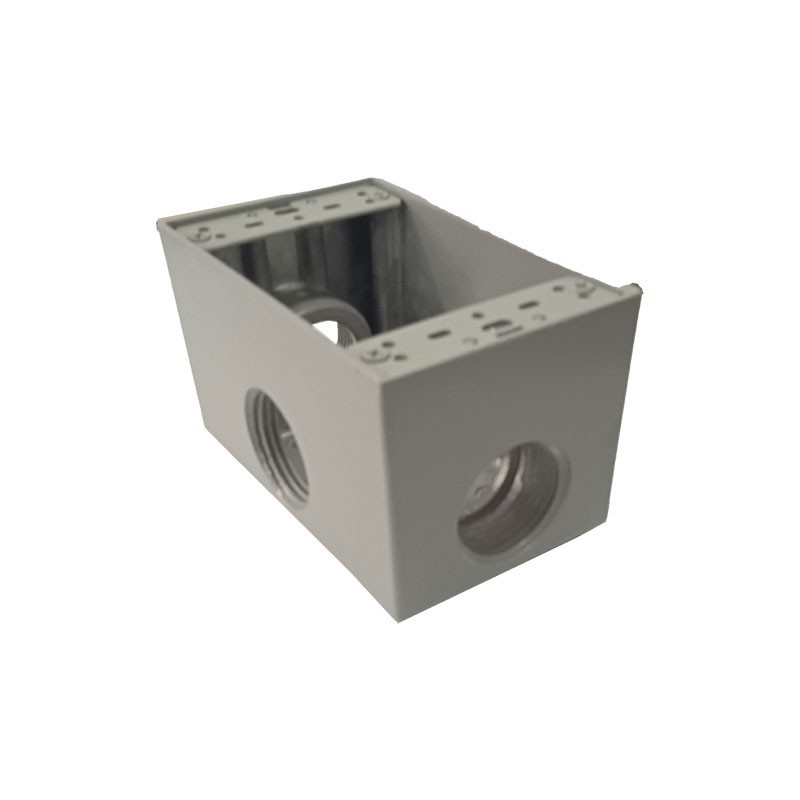 Caja Fundicion Aluminio 5800 con salida  1pulgada  5 Huecos