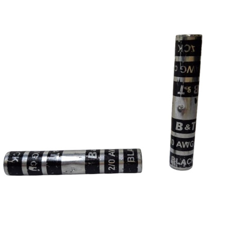 Empalme tubular de cobre estañado calibre 2/0 para unión electrica confiable T11E00026