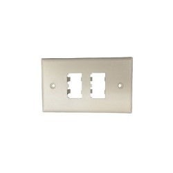 Faceplate AMP para cuatro puertos Plano