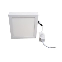 Panel Led 12W Cuadrado Sobreponer 17.5cm x 17.5 cm 6500K DL Luz Dia Blanco  Iluminacion Residencial P23588