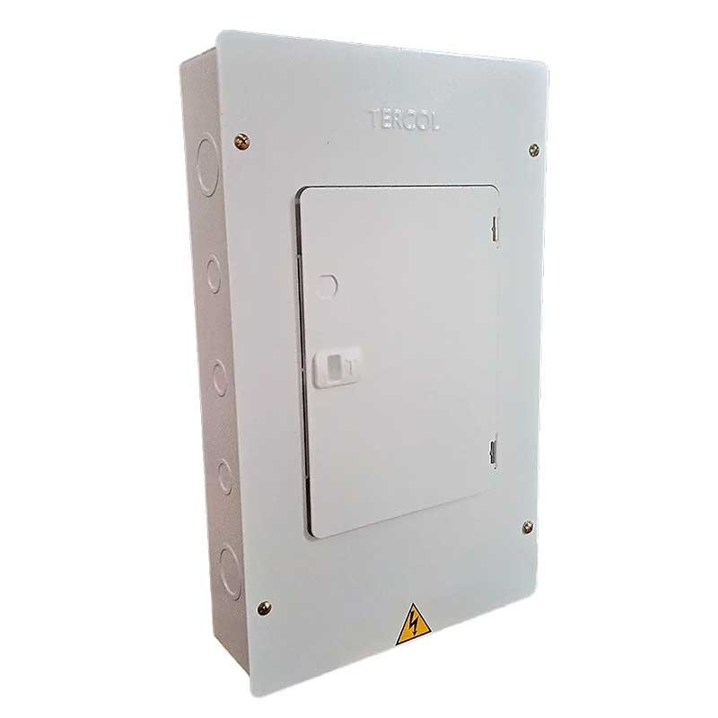Tablero TERCOL Bifasico Con Puerta 18 Circuitos 100A Blanca     TB18P