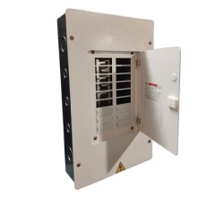 Tablero Bifasico Con Puerta 18 Circuitos Gavanizado 100 A Barraje Cobre  TB18PGB