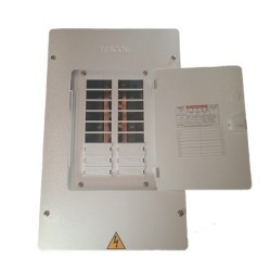 Tablero TERCOL Bifasico Con Puerta 18 Circuitos 125A Blanco GALVANIZADO  TB18PG