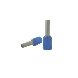 Terminal Pin Doble Aislado Azul para Cable No 14 AWG - Conector de Insercion Rapida