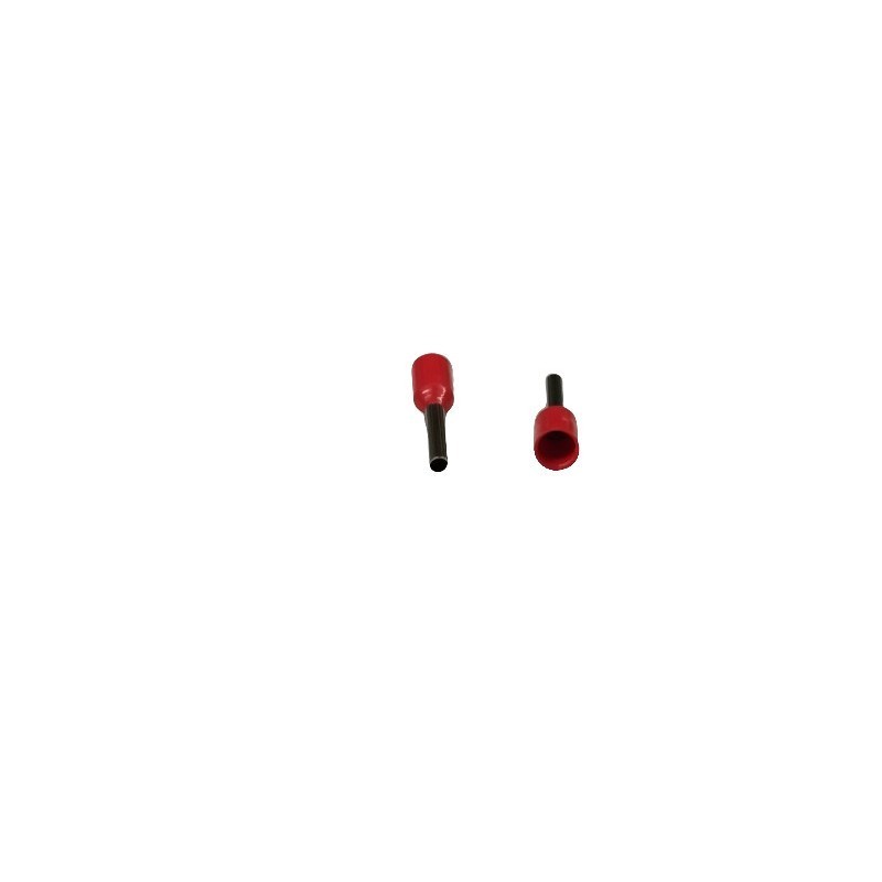Terminal Pin Tubular Aislado Naranja Calibre 22 AWG - Conector Electrico de Insercion