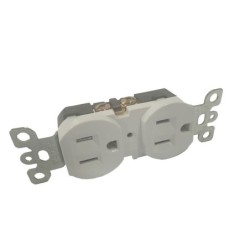 Toma Doble 15A 125V Con Proteccion Integral Color Blanco Sin Tapa PT144013B