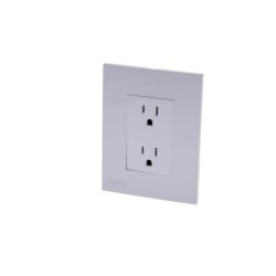 Toma Doble Blanco 15A 127V Integral Tipo Nova Conexion Electrica Segura y funcional PT144429B