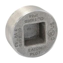 Tapon CROUSE HINDS de 1 Pulg Rosca Cuadrante interno en Acero  PLG3