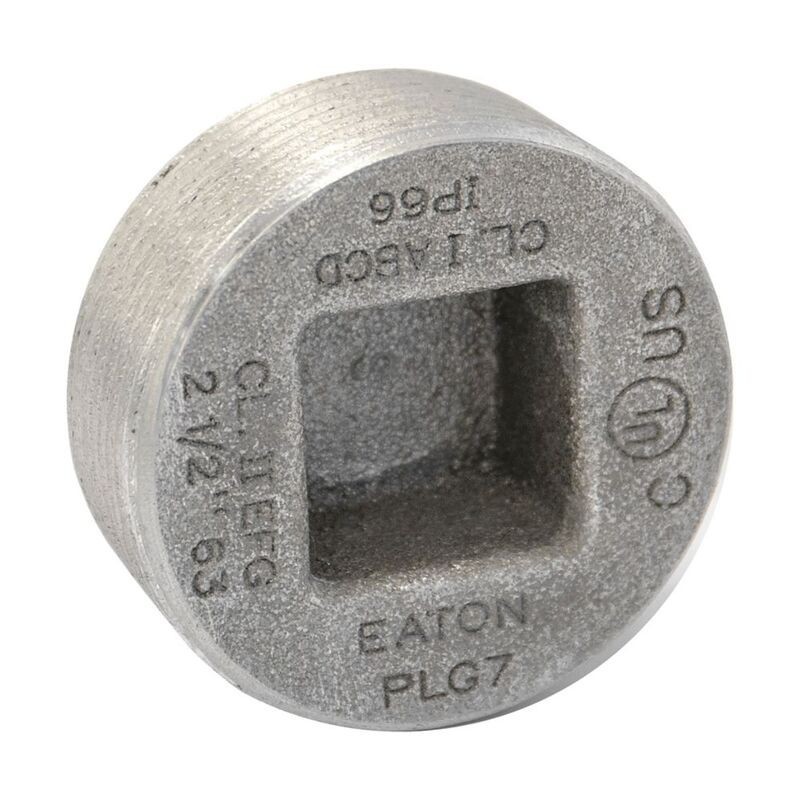 Tapon CROUSE HINDS de 1 Pulg Rosca Cuadrante interno en Acero  PLG3