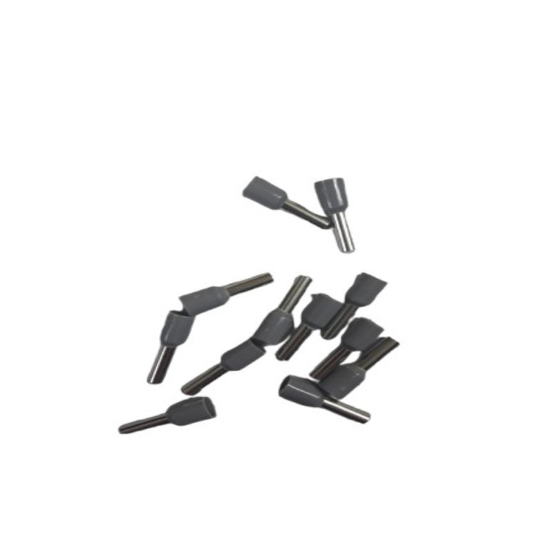 Terminal Tipo Pin Punta Hueca Gris Calibre 12  AWG - Conector Aislado de Insercion LT40010