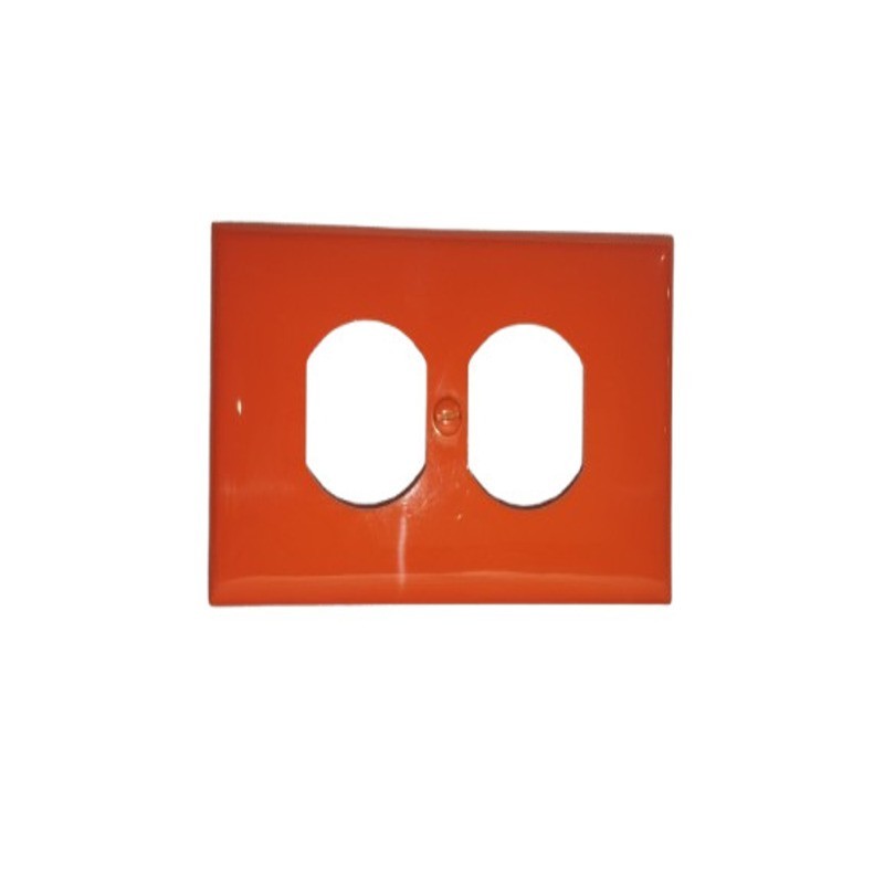 Tapa Para Toma Doble Leviton Naranja 80703ORG