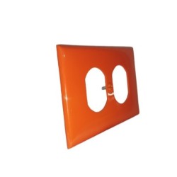 Tapa Para Toma Doble Leviton Naranja 80703ORG